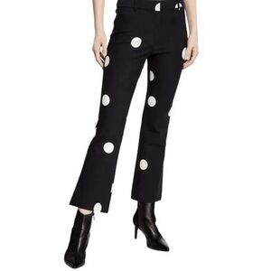 Derek Lam 10 Crosby NWT Womens Crop Pants Size 6 Black White Polka Dot Preppy